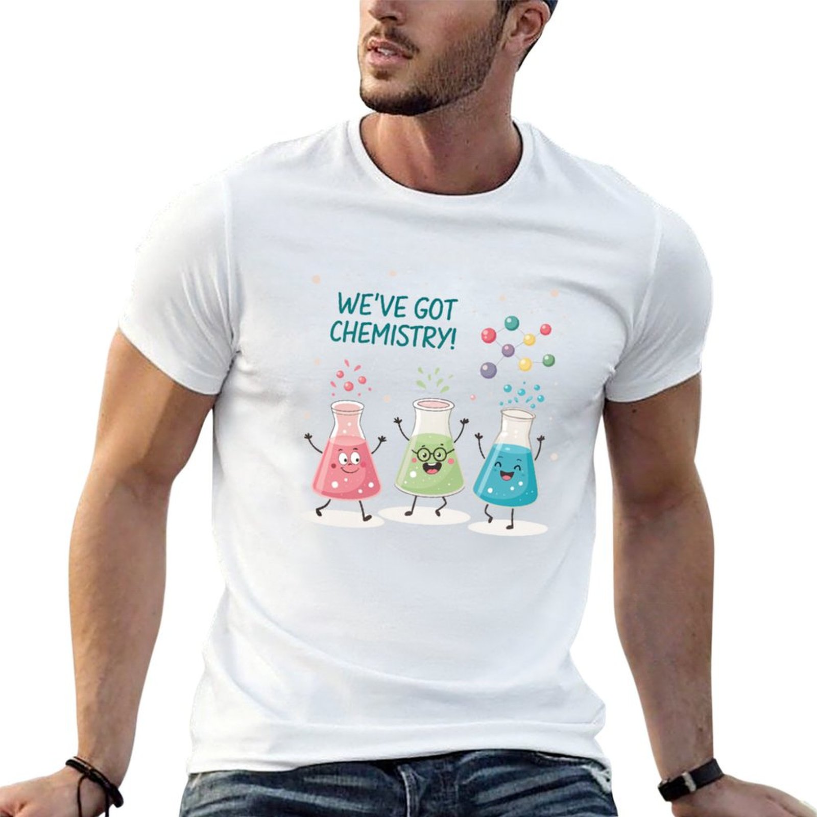 Science Buddy - T-shirt Science Beaker Buddies, léger et