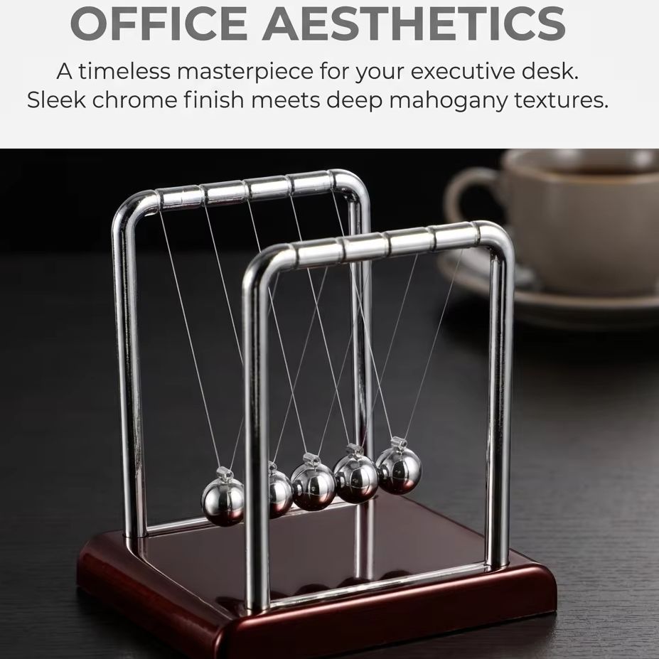 Newton Cradle Large - Berceau de Newton, pendule à billes,