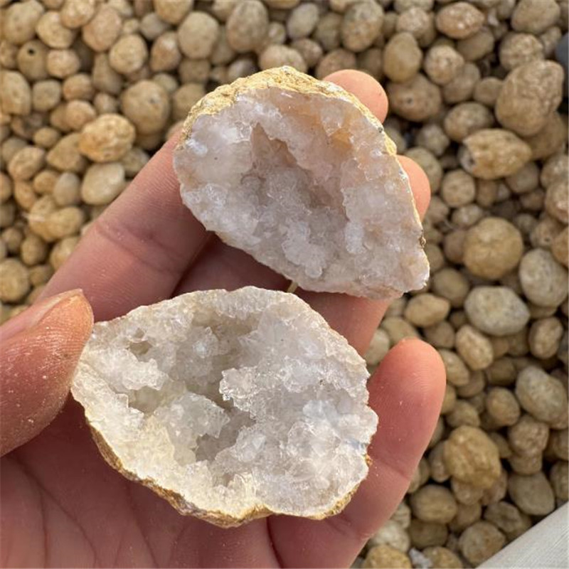 Geode Crystal Break - 1000g Géode d'Agate Naturelle Intacte, Cristaux